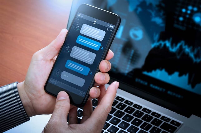 A chatbot in a phone and its analysis on a laptop