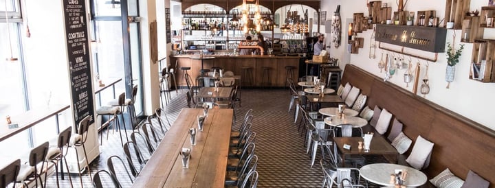 Images of different restaurants around Lausanne owned or managed by EHL Alumni.