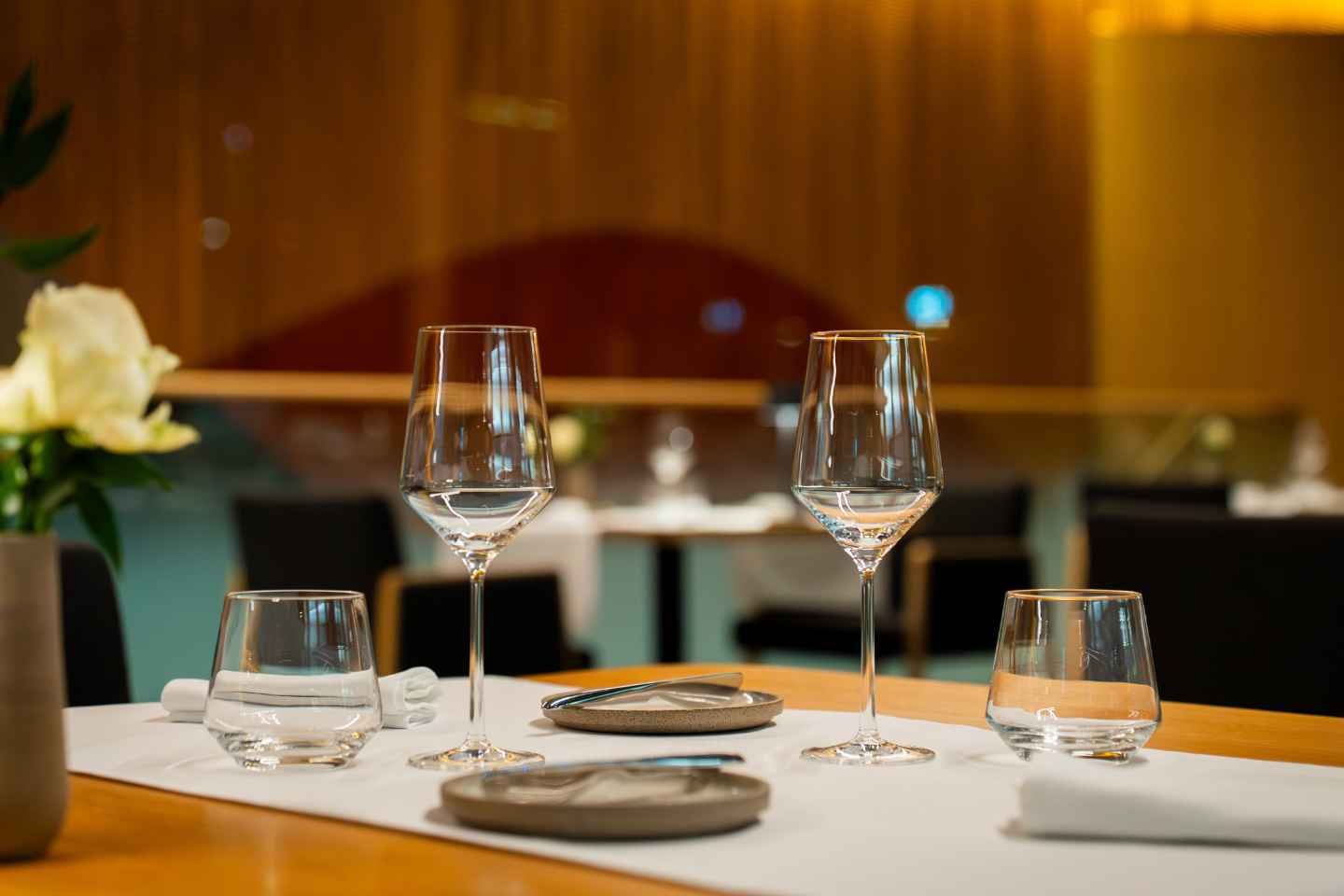 Table setting at restaurant 1893 by EHL