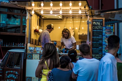 A Sicilian food truck in Milan