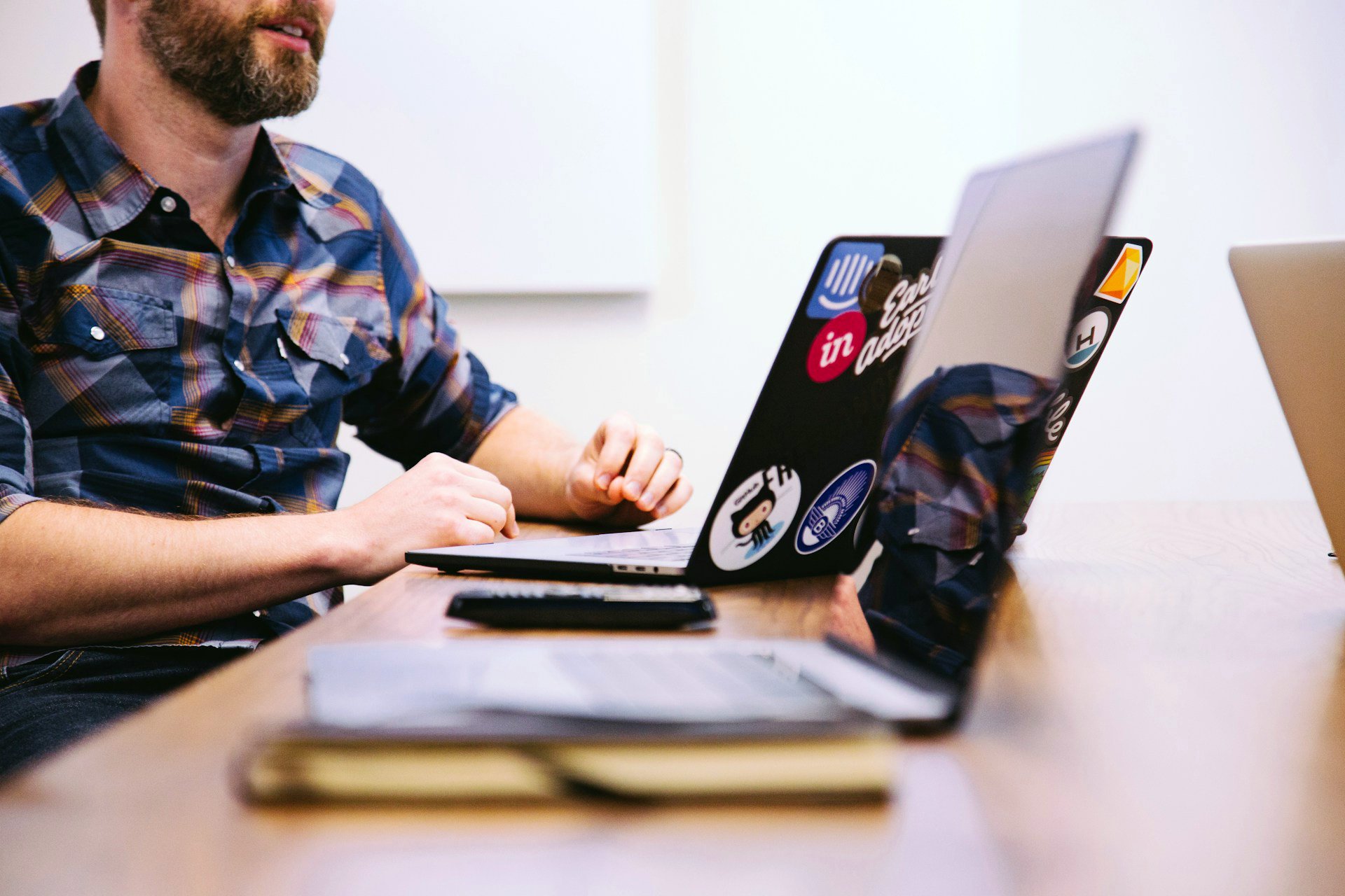 Laptops with cool stickers