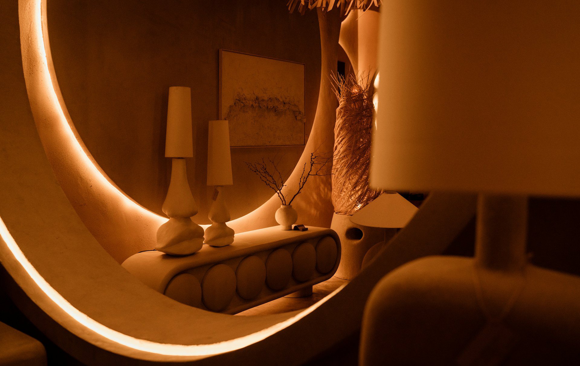Organic modern room with ambient light