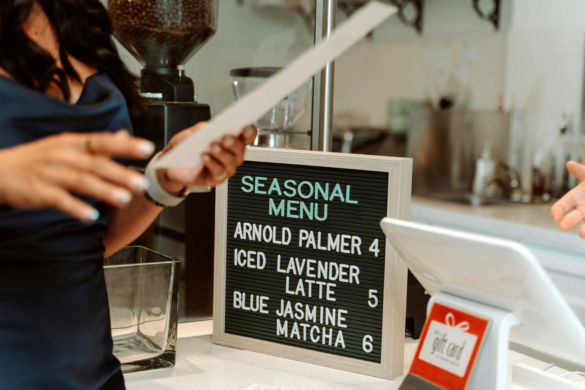 Seasonal menu