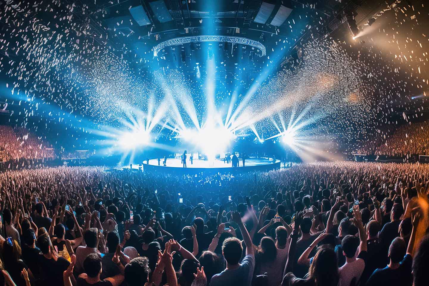 lively audience at a concert